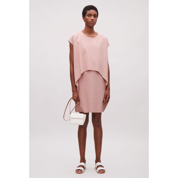 SALE✨COS Pink Layered Dress - Picture 1 of 8